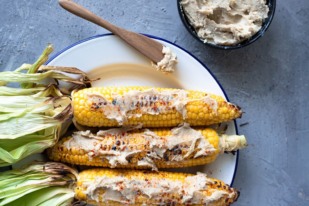 The Home Cook’s Kitchen BBQ corn with tahini butter