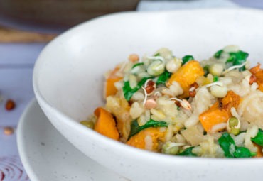 Pumpkin & crunchy sprouts risotto