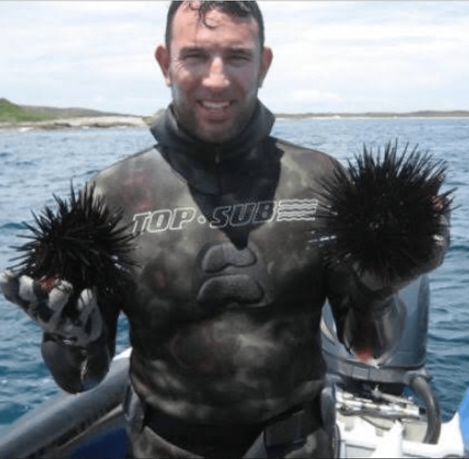 Former pearl diver Greg Finn switched to sea urchins 20 years ago.
