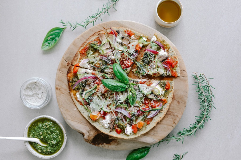 Make your own healthy plant-based pizza
