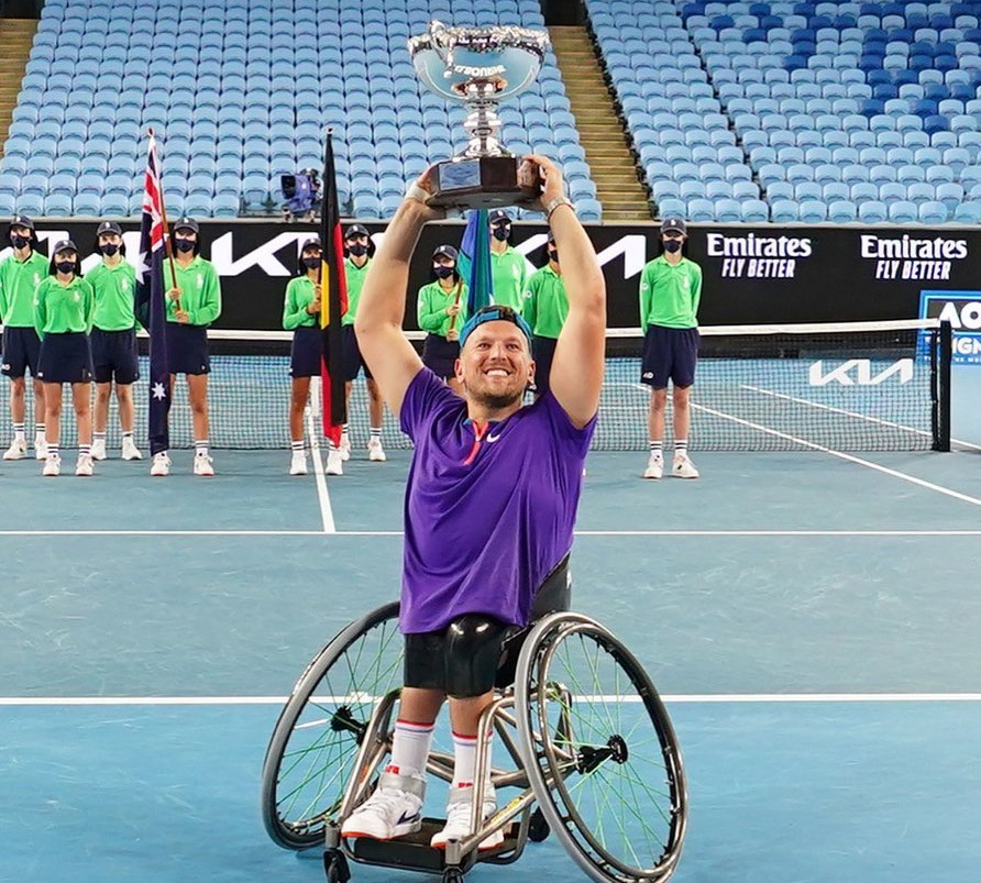 Dylan Alcott has just won his seventh straight Australian Open championship
