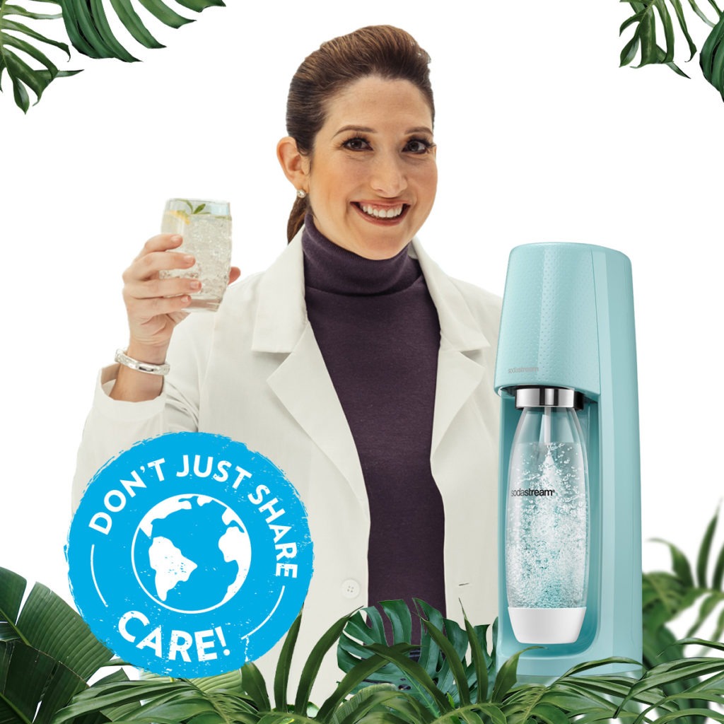 3000+ disposable bottles can be saved every four years with just one reusable Soda Stream bottle.