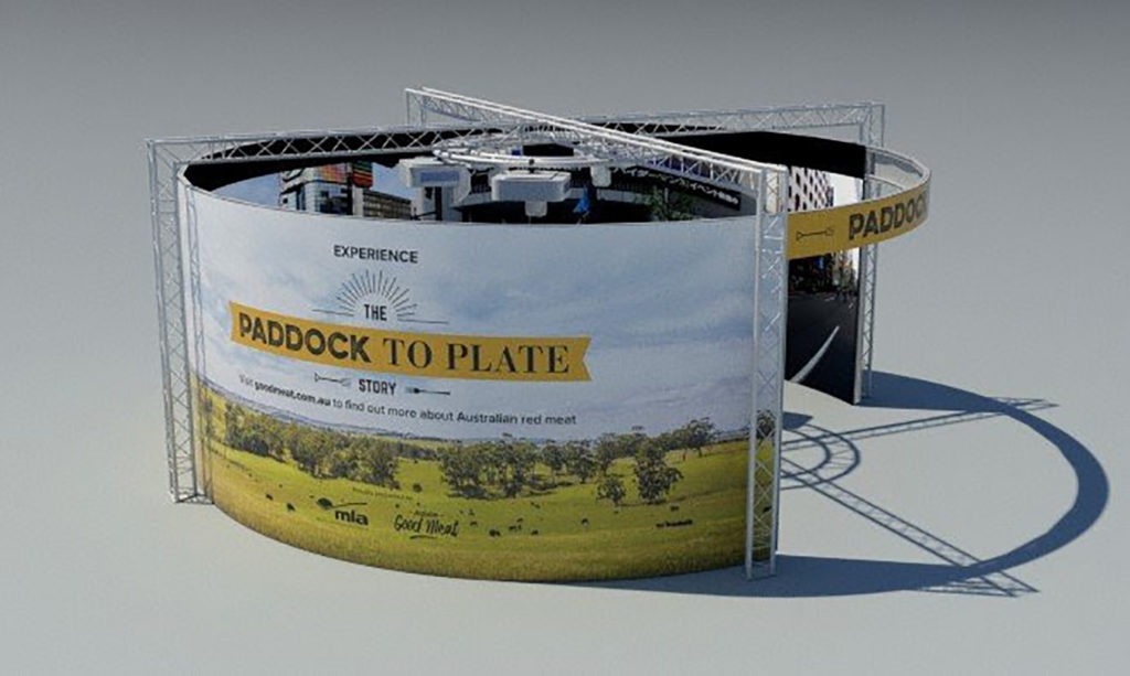 The Australian Good Meat Paddock to Plate "igloo" featured at the Sydney Show 