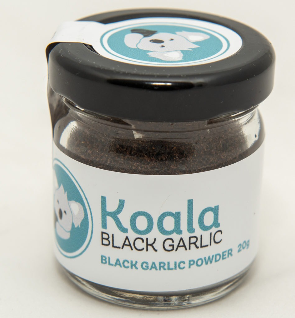 You can use black garlic powder to add a rich umami flavour to your meals