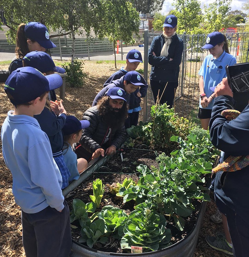 Australian Organic Schools Program ambassador Costa Georgiadis