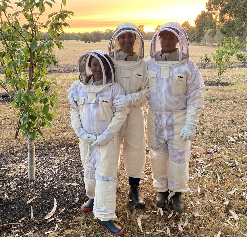 Katina, James and Arabella Bowie are building a sustainable farm to support bees and native pollinators