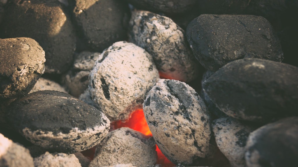 Cooking with fire: burning charcoal has been used to cook food for centuries. 
