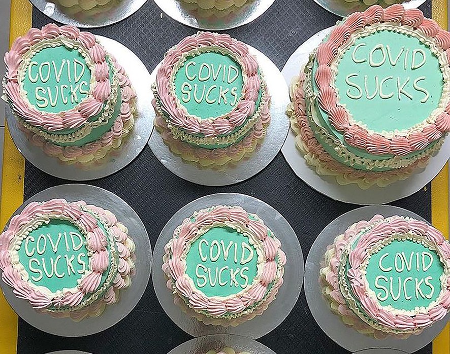 Food news: Sydney baker makes "COVID sucks" cakes
