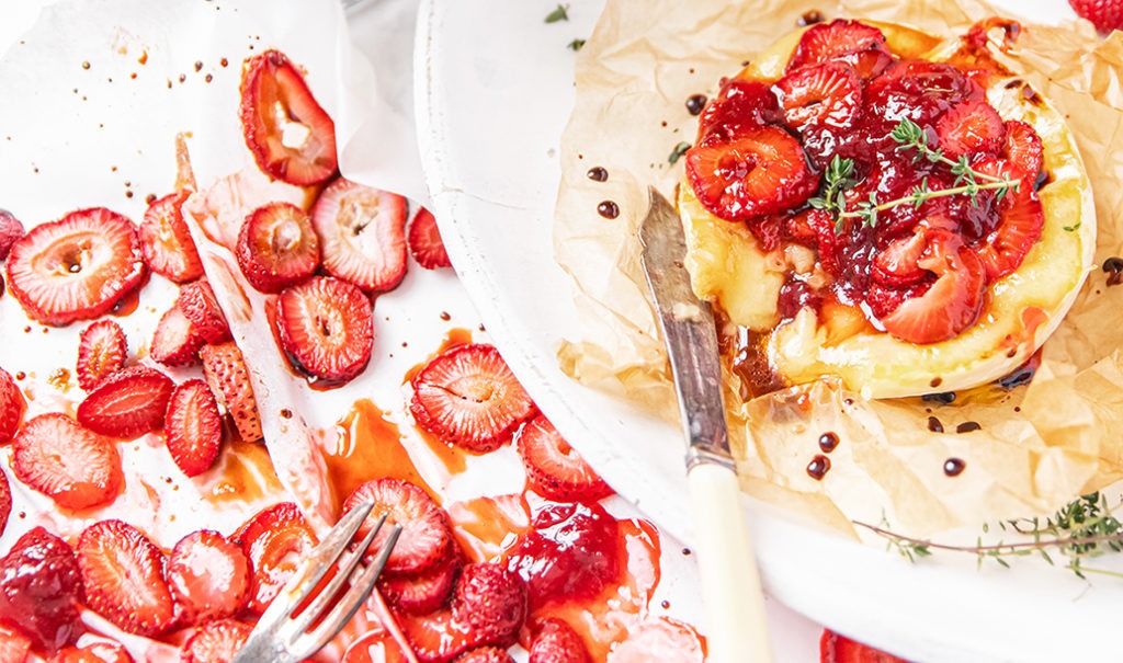 Get creative with in-season strawberries by making baked strawberries