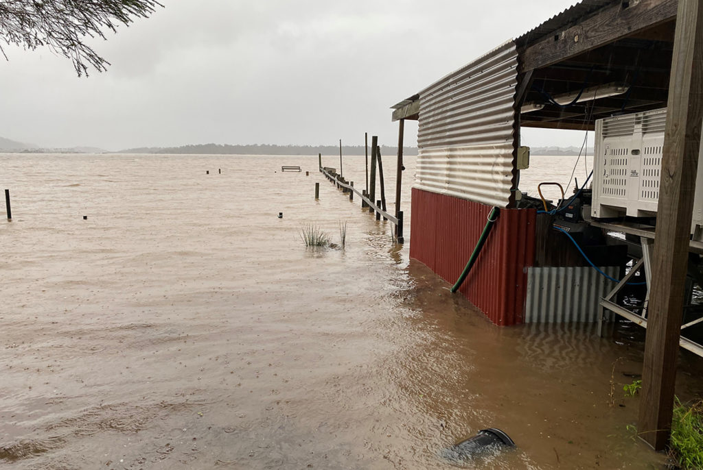 NSW oyster farm flooded