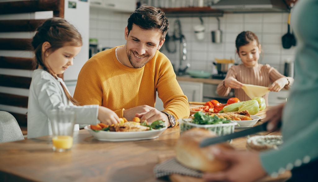 Create a positive environment around family meal times