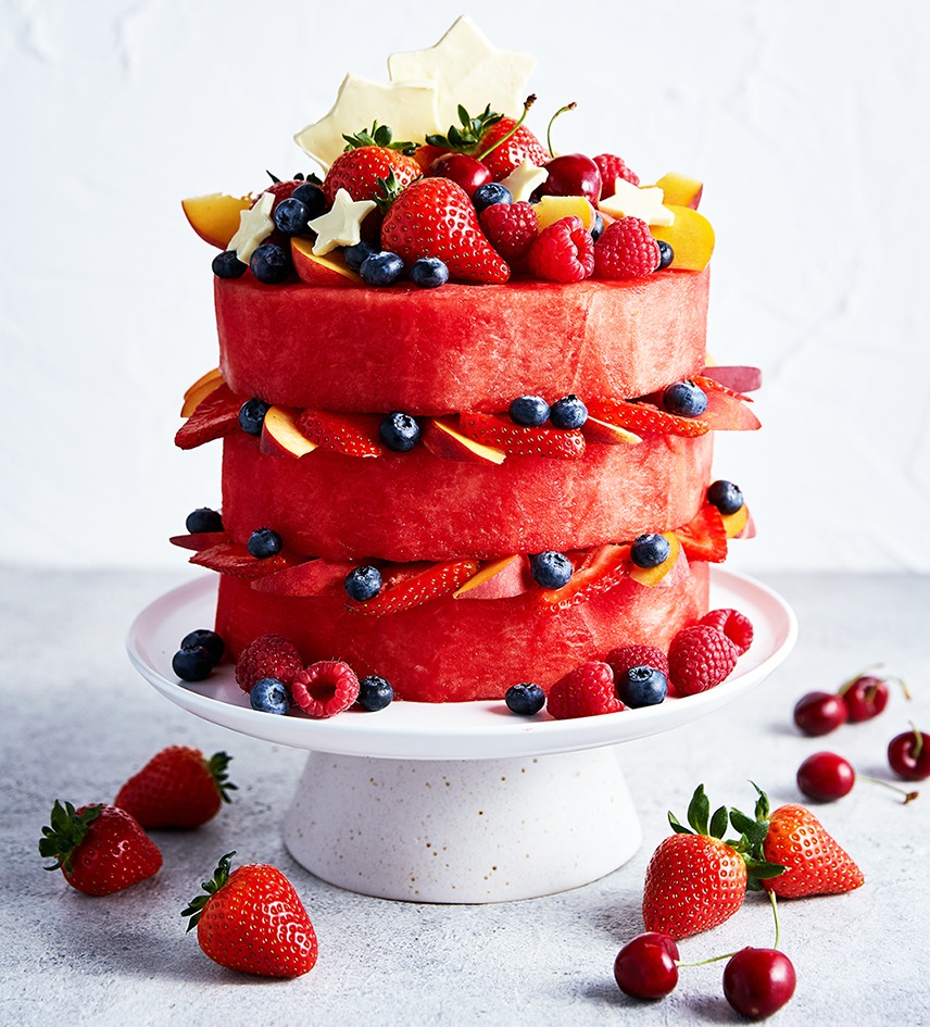 Celebrating summer produce: watermelon cake