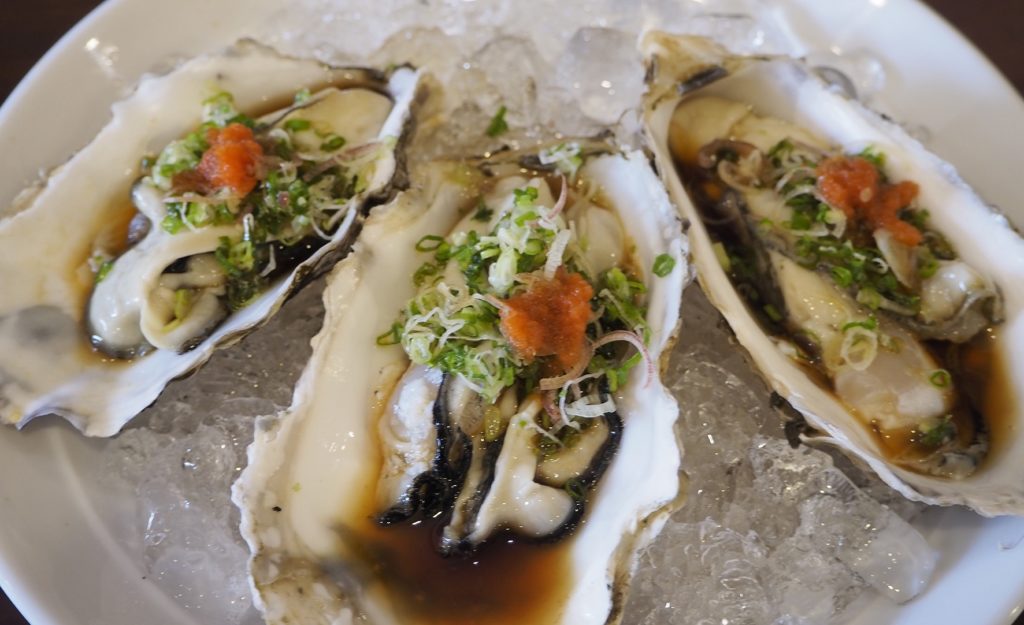 Oysters with ponzu sauce