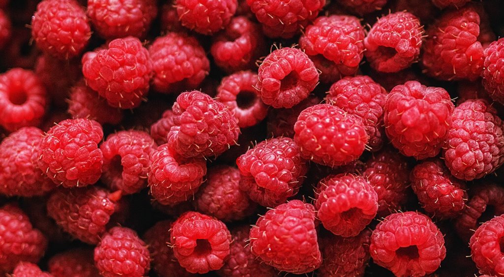 Summer berries: raspberries