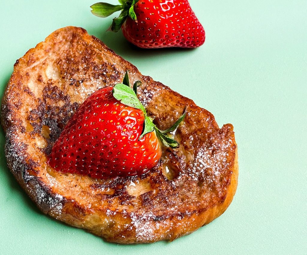 Plant-based sticky berry French toast