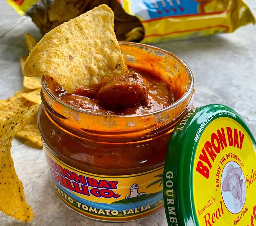Byron Bay Chilli Co corn chips and salsa