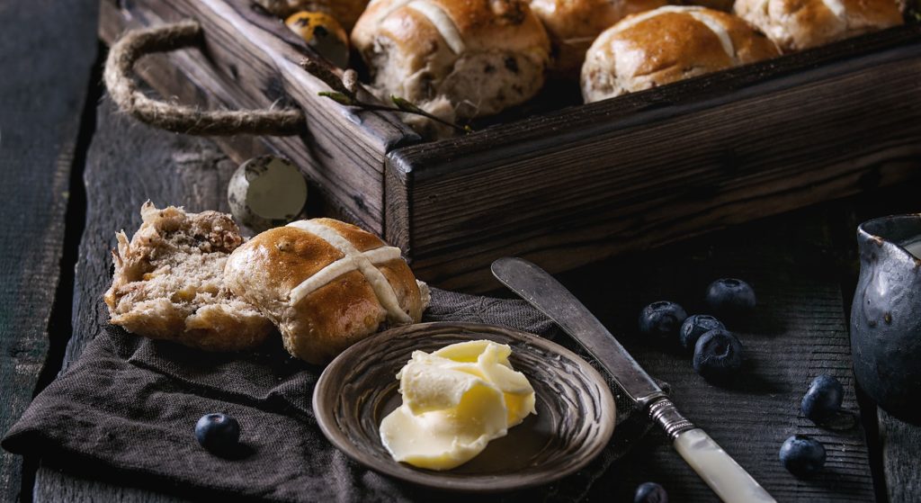 Premium butter adds the final touch to your hot cross buns