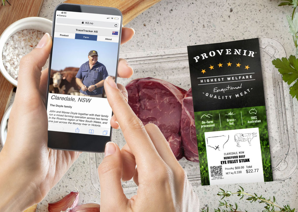 The QR code on every Provenir product tells the story of each cut of meat