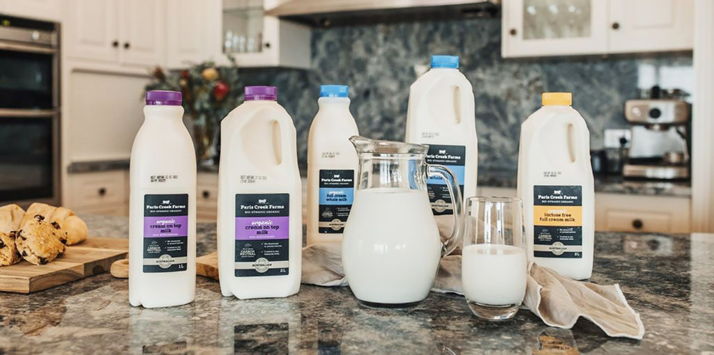 Australian food news: Paris Creek Farms will be producing its entire range of organic dairy products using carbon-neutral mil