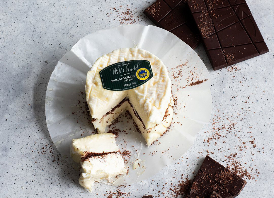 Chocolate and cheese: Will Studd Brillat Savarin with dark chocolate