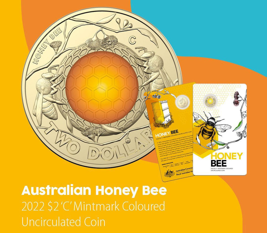 Australian honey bee coin from the Royal Australian Mint