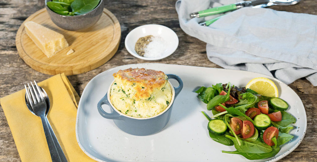 Healthy recipes: family-friendly spinach & parmesan soufflés